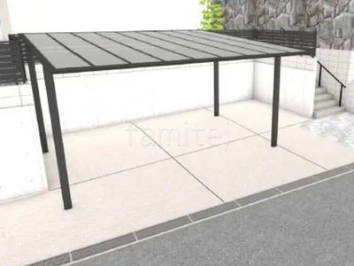 2台用カーポート 土間コンクリート