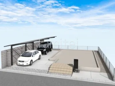 宅配ボックス付き機能門柱