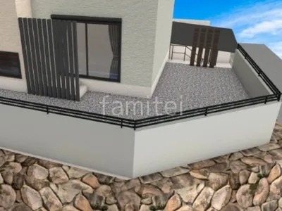 塗り壁門塀　形材フェンス