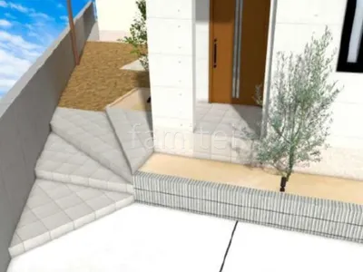 土留めブロック　花壇　シンボルツリー