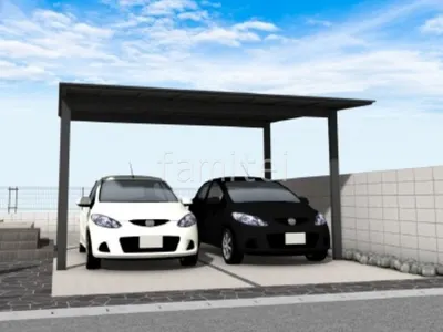 2台用カーポート　土間コンクリート