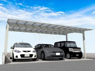 3台用カーポートで広々とした外構リフォーム工事