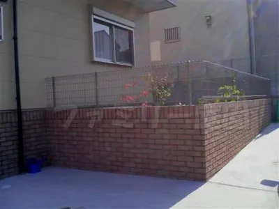 施工後　レンガ花壇