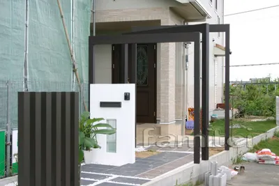 ガラスブロック門柱