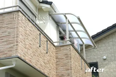 ベランダ物干　テラス屋根2F