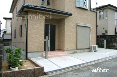 新築　オープン外構