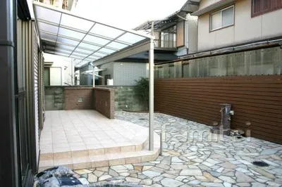 ベランダ竿掛け　新日軽　ファインテラス屋根1F