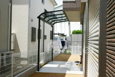 ベランダ竿掛け　レギュラーテラス屋根1F