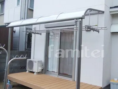 TOEX　サンクテラス屋根(スピーネ)1F　ベランダ物干し　　ウッドデッキ