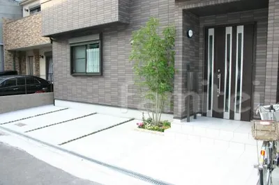 新築オープン・シンプル外構