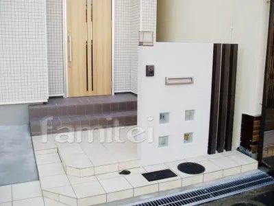 ガラスブロック門柱