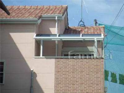 ベランダ屋根　新日軽　ファインテラス屋根2F