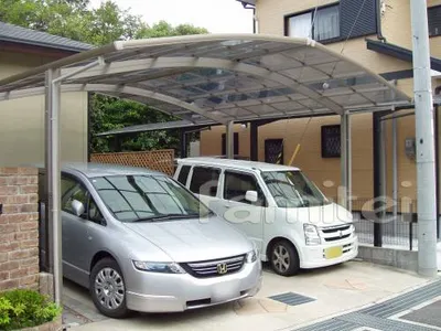 車庫ガレージ雨除け屋根　プライスポート2台
