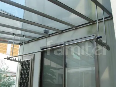 洗濯物干し　YKKヴェクター(ベクター)テラス屋根1F　フラット屋根