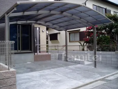 車庫ガレージ屋根　プライスポート2台