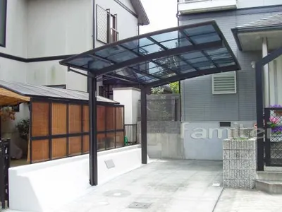 車庫ガレージ雨除け屋根　YKKレイナポート1台