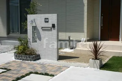 ガラスブロック門柱