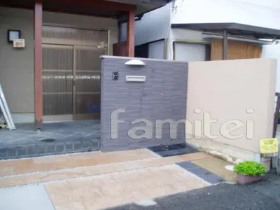 和風タイル門柱　　郵便ポスト