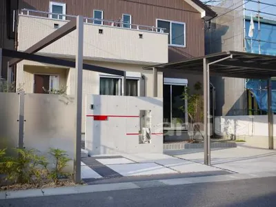 RC調吹付け門柱