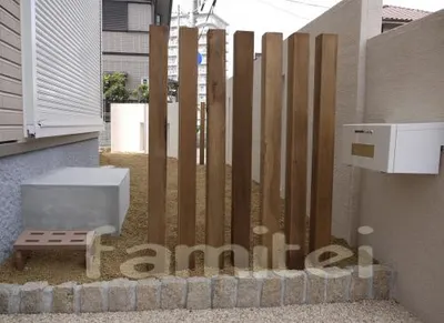 木製角柱フェンス