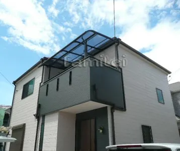 ベランダ物干し　レギュラーテラス屋根2F