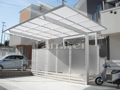 カーポート TOEXアーキフィット1台　目隠しスクリーン