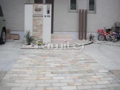 アプローチ 石タイルブリック