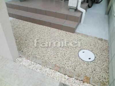 アプローチ 樹脂洗い出しストーンパース