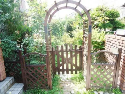 ガーデンアーチ オンリーワン アーチ1型門扉付