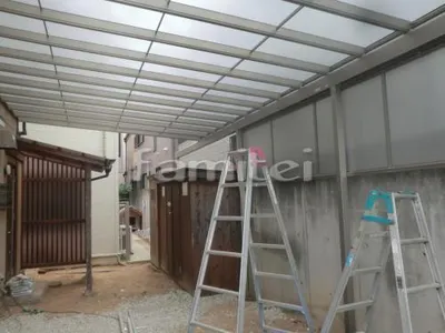 大型テラス屋根 三協メニーウェル 前面パネル