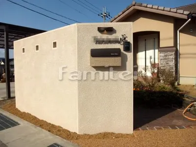 化粧ブロック門柱 ナチュラル