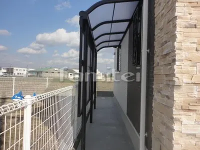 自転車置きテラス屋根 レギュラーテラス屋根1階 ロング柱