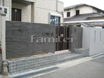 門まわり ピンコロ石花壇