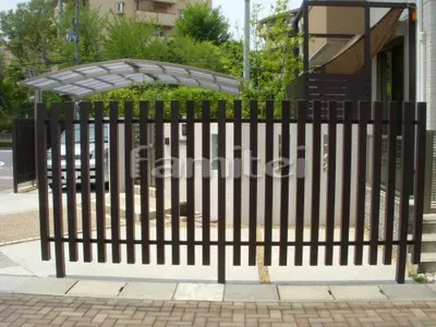 目隠し格子フェンス 木製調アルミ角材 プランパーツ