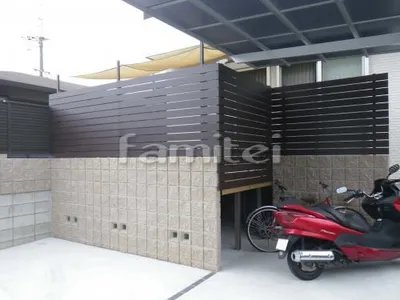 目隠しフェンス 木製調アルミ角板 ナチュラルウッド プランパーツ UNISONユニソン シャモティブロック