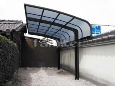 カーポート YKKAP レイナキャップポートグラン 1台用(単棟) R型アール屋根