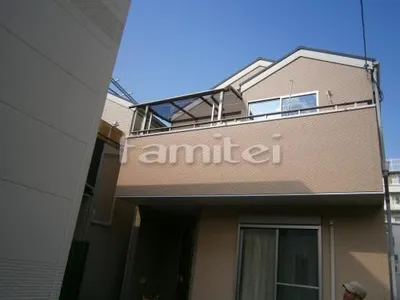 ベランダ屋根 レギュラーテラス屋根 2階用 R型アール屋根