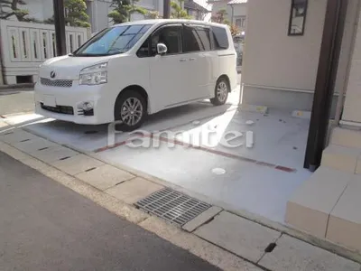 駐車場ガレージ 土間コンクリート レンガ目地 ユニソン カルタブリック