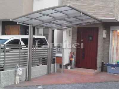 カーポート プライスポート 1台用(単棟) R型アール屋根 