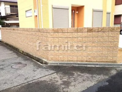 目隠し化粧ブロック塀 ユニソン シャモティ