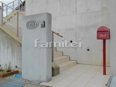 コンクリート門柱 郵便受けポスト セキスイエクステリア アメリカンポスト3105(スタンドポール付き) レターボックスマン ワインベリー