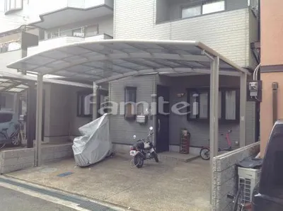 カーポート LIXILリクシル カーブポートシグマ3 TOSTEMトステム 横2台用(ワイド ツイン) R型アール屋根