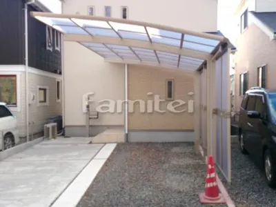 カーポート YKKAP レイナポートグラン 1台用(単棟) R型アール屋根 目隠しパネル(側面 サイド)