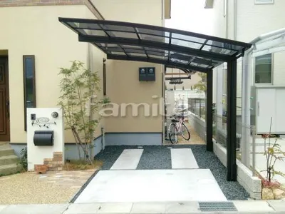 カーポート プライスポート 1台用(単棟) R型アール屋根