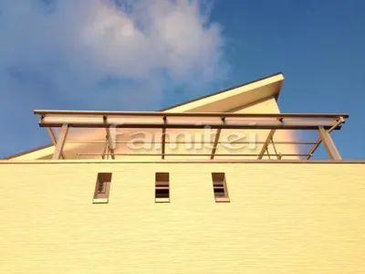 ベランダ屋根 YKKAP ヴェクター(ベクター)テラス屋根 2階用 R型アール屋根 物干し