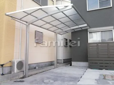 カーポート YKKAP レイナポートグラン 1台用(単棟) R型アール屋根 特殊加工 斜めカット