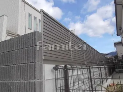 目隠しフェンス塀 LIXILリクシル プリレオR9型(プレスタ8型) TOEXトエックス コンクリートブロック