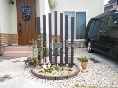 レンガ囲い花壇 ユニソン 歌留多 カルタペイバー50 栗渋 木製調デザインアルミ角柱 プランパーツ 角材 植栽 下草 低木