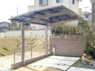 カーポート プライスポート 1台用(単棟) R型アール屋根