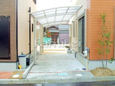 カーポート YKKAP レイナポートグラン 縦1.5台用(1台+延長 縦連棟) R型アール屋根